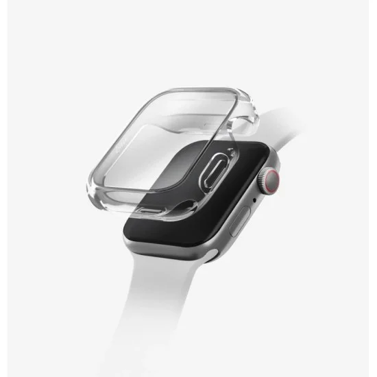 Uniq garde hybrid watch case with screen protection 44mm (se3|se2) - dove clear